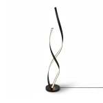 Swirl Design LED Floor Lamp Gold