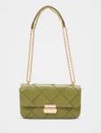 Lulu Lattice Chain Bag - 0 Olive