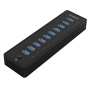 Orico 10 Port 30W Additional Power USB3.0 Hub - Black