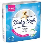 Baby Soft 2 Ply Toilet Rolls White 9S