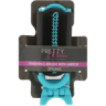 Black & Turquoise Finishing Hair Brush With Mirror