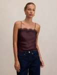 Lyla Lace Cami Top - 16 Saddle Brown