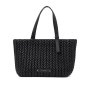 K/weave Large Tote -black/nickel
