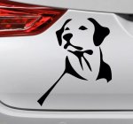 Labrador Retriever Dog Silhouette Car Sticker
