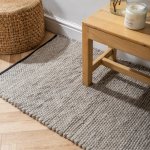 Handwoven Wool Runner 75X125CM - Grey