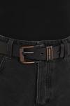Unisex Classic Pu Leather Prong Belt