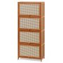 4 Tier Bamboo Storage Cabinet Kitchen Multi-use Space Organizer