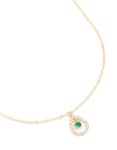 Goldair Gold Green Diamante Cenytre & Outline Pendant Necklace