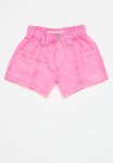Girls Basic Poplin Short - Neon Bright Pink