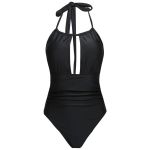 - Ladies One Piece Tummy Control 2-WAY Swimsuit - Black