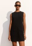 Pocket-detail MINI Dress - Black