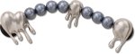 Pearl Melted Silver Chain Jibbitz - Multi Osfa