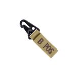 Blood Type Key Chain With Snaphook B Positive Coyote Brown - 1PC
