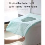 10PCS Disposable Non-woven Toilet Seat Cover For Travel Home Hotel Outdoor Waterproof Thickened Toilet Seat Cover - Individually