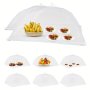 White Food Cover Foldable Mesh Food Cover Anti-mosquito Table Cover Household Meal Cover Kitchen Tools