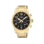 Gold Black Dial Chronograph Gts Watch