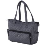 Beauty Make-up Bag Quilted Nylon Grey Empty