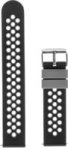 Silicone Two-tone Small Hole Watch Strap - Garmin Vivofit 1 & Vivofit 2 Black And White