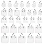 30 Pack Adhesive Picture Hanger Picture Hanging Hooks Without Nails Invisible Adhesive Wall Hangers Plastic Sticky Picture Hange