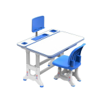 Children's Portable Ergonomic Design Height Adjustable Desk With Chair B-05 Blue
