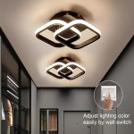 1PC Modern LED Ceiling Light Adjustable Color Temperature Creative Rectangular Design 3000-6000K Suitable For Hallway Living Roo