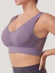 1PC Solid Seamless Hollow Out Wireless Tank Bra Sexy Comfy Push Up Bra Women's Lingerie & Underwear