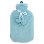 Clicks Hot Water Bottle With Cover & Pompoms Empire Blue