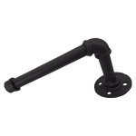 Metal Pipe Toilet Roll Holder Black 19CM