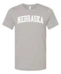 State Of Nebraska College Style White Fashion Unisex Premium T-Shirt Heather Grey 5X-LARGE
