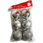 Merry Christmas Silver Ornaments 6PACK