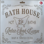 Bath House Stencil Nr 121 – 340MMX240MM