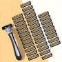 3-LAYER Stainless Steel Safety Razor Blades For Men - Replaceable For Smooth Shaves