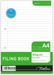 - A4 Filing Book Punched 80GSM - 96 Page Pack Of 5
