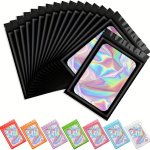 100PCS Mylar Bags 6.1 9.91CM Baggies Cute Small Plastic Bags Resealable Sweet Pouches Sample Bags For Lipgloss Jewelry Eyelash S