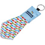 Pre-printed Sample Aquila Polyester Keyring Pouch With Cleaning Cloth