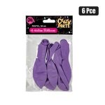 Balloon Helium 6PC Pastel Purple F 01