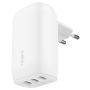 Belkin Boostcharge 3-PORT Usb-c Wall Charger With Pps 67W Usb-c Pd 3.1 Enabled Fast Charging Iphone Charger For Iphone 16 Series Macbook Pro Airpods