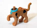 Parts Dog Body Great Dane Scooby-doo Walking With Right Front Leg Raised And Medium Azure Collar Pattern 21042PB01