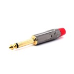 Cyberdyne CZK-1167 6.35MM Mono Male Connector 10MM Od Gun Nickel Red