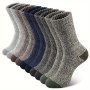 5 Pairs Merino Wool Socks For Men Super Thick Hiking Socks Thermal Socks For Cold Weather Usa Size 7-13