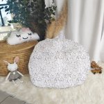 Hide And Seat Bean Bag Buddy Soft Grey Leaf Print