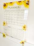 Acrylic Monthly & Weekly Planner - Sunflowers - 800MM X 800MM