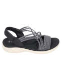 Ladies Savoy Tmt Strappy Elasticated Mule - 9 Black