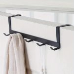 1PC Heavy-duty Over-the-door Organizer 5 Hooks Included Bathroom Door Back Hook Bath Towel Clothes Coats Hanging Hook Keys Sundr