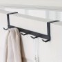 1PC Heavy-duty Over-the-door Organizer 5 Hooks Included Bathroom Door Back Hook Bath Towel Clothes Coats Hanging Hook Keys Sundries Holder Bathroom Accessories