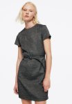 Belted Dress - Dark Grey Marl