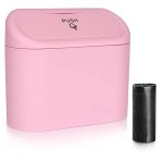 Accmor Car Trash Can With Lid Vehicle Trash Bin Car Dustbin Garbage Organizer Holder With One Roll Trash Bag Portable Hanging MI