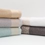 Jacquard Crest Collection Bath Sheet - Light Grey