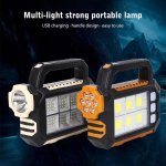 Portable 3 In 1 Solar USB Rechargeable Power Bankled Work Light
