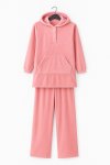 Ladies Fleece Lined Oversized Hooded Winter Pyjama Set